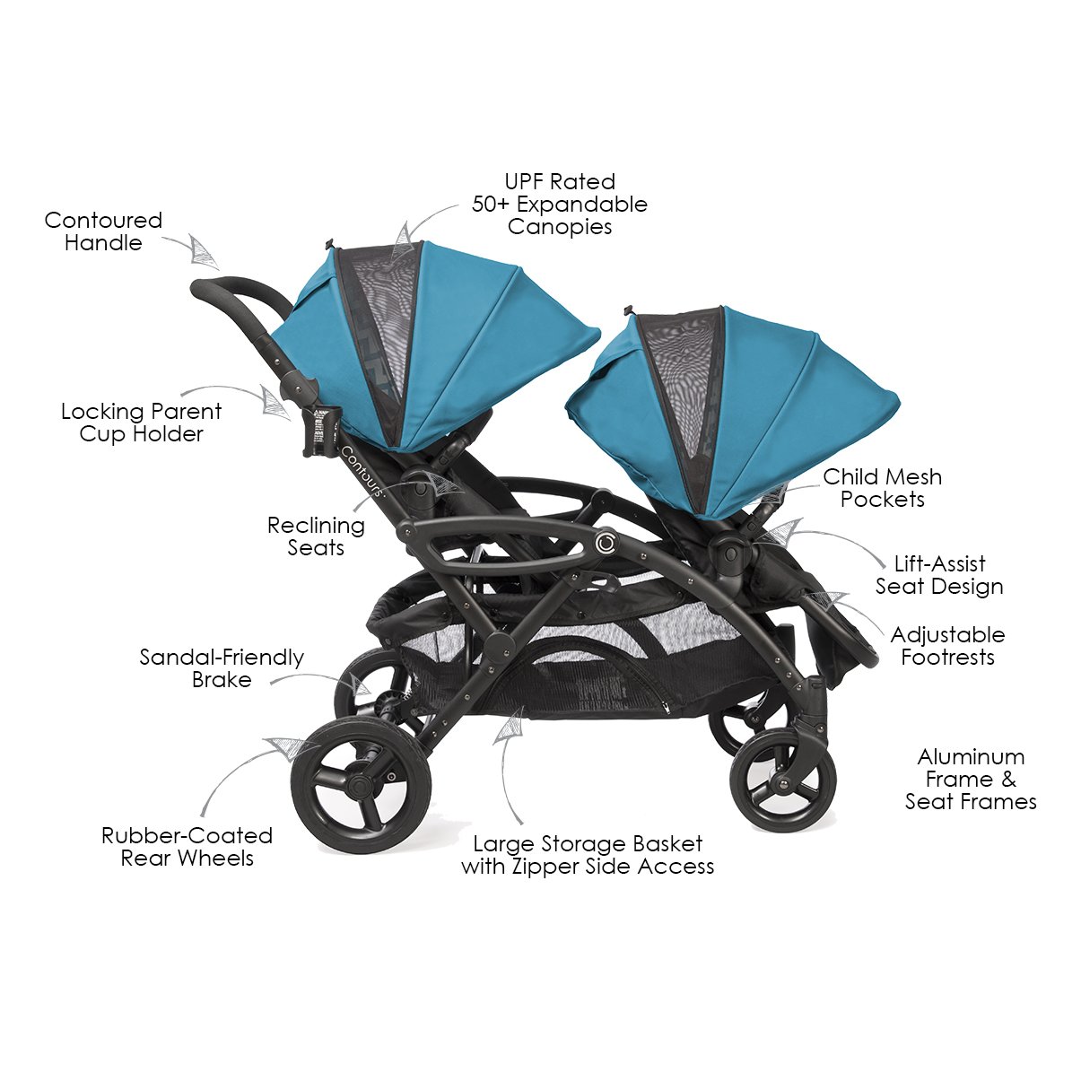 double stroller with reclining seats