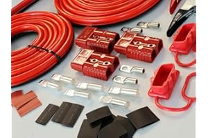 PolePalUSA 32ft DIY Winch Jump Booster Permanent (or Non perm) Quick Connect Trailer 1ga - Red