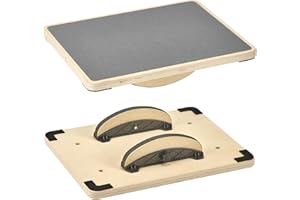 JSLOVE Balance Board for Adults Anti-Slip 400LBS Balance Boards for Physical Therapy, 2-in-1 Slant Board for Balance Core Training, Professional Wooden Balance Board for Leg Workout, Adjustable 25 or 30-Degree Stretch Incline Board