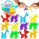Imdroi Suction Cup Toys, Sensory Fidget Toy, Classroom Gifts | Animal No Hole Bathtub Toy for Kids, Toddlers Play for Travel, High Chair, Party Favors, Stuffers