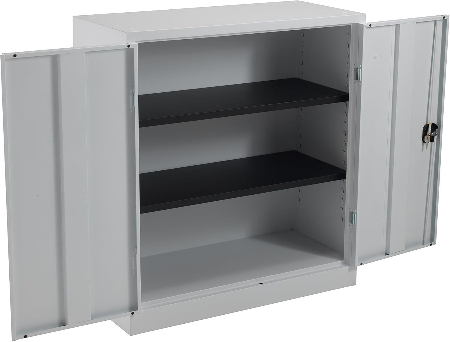 Office Hippo Steel Storage Cabinet, Lockable Cabinet, Double Door Metal Storage Cabinet With 2 Height Adjustable Shelves - Image 4