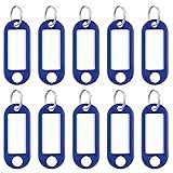 Uniclife 10 Pieces Key Tags 2 Inch Soft Plastic Key