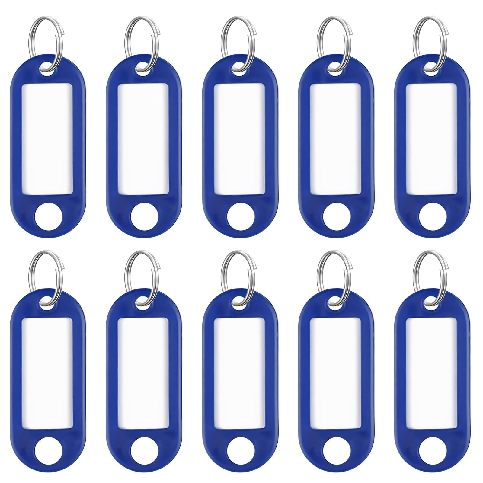Uniclife 10 Pieces Key Tags 2 Inch Soft Plastic Key