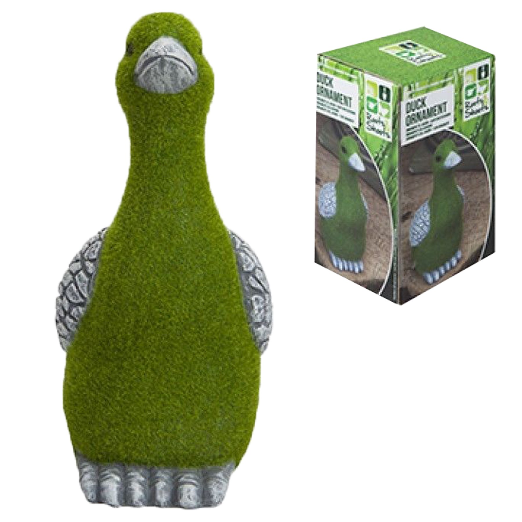 Roots & Shoots 956335 Duck Ornament | 1 Pc - 18 x 8 x 10cm Accessory, Green