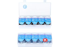 MUQING 2 Pack Colored Contact Lens Organizer Case, Each Hold 15 PCS, Total 30 PCS, Portable Storage Box for Disposable Daily Lenses, All Brand Cosmetic Lens
