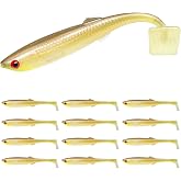 TRUSCEND Shadtale Easy Catch Soft Fishing Lures, Unique Vibration and Action for Various Rigs, Paddle Tail Swimbaits Trailer for Bass, Trout, Crappie, Walleye, Redfish, Saltwater &amp; Freshwater Fishing