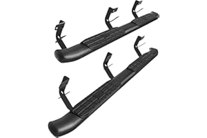 TAC TRUCK ACCESSORIES COMPANY TAC Side Steps Fit 2009-2018 RAM 1500 Crew Cab | 2019-2023 RAM 1500 Classic Crew Cab | 2010-2024 RAM 2500/3500/4500/5500 Crew Cab 4.25" Oval Bend Texture Black Nerf Bars Running Boards 2Pcs