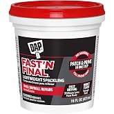 DAP Fast 'N Final Lightweight Spackling, White, 16 Oz (7079812141)