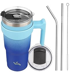 Konokyo 20 oz Tumbler with Handle and 2 Straw 2
