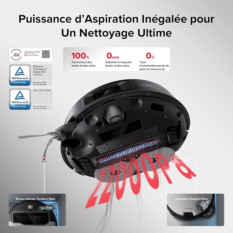 Saros Z70 Robot Aspirateur 22 000Pa, Bras Mécanique OmniGrip