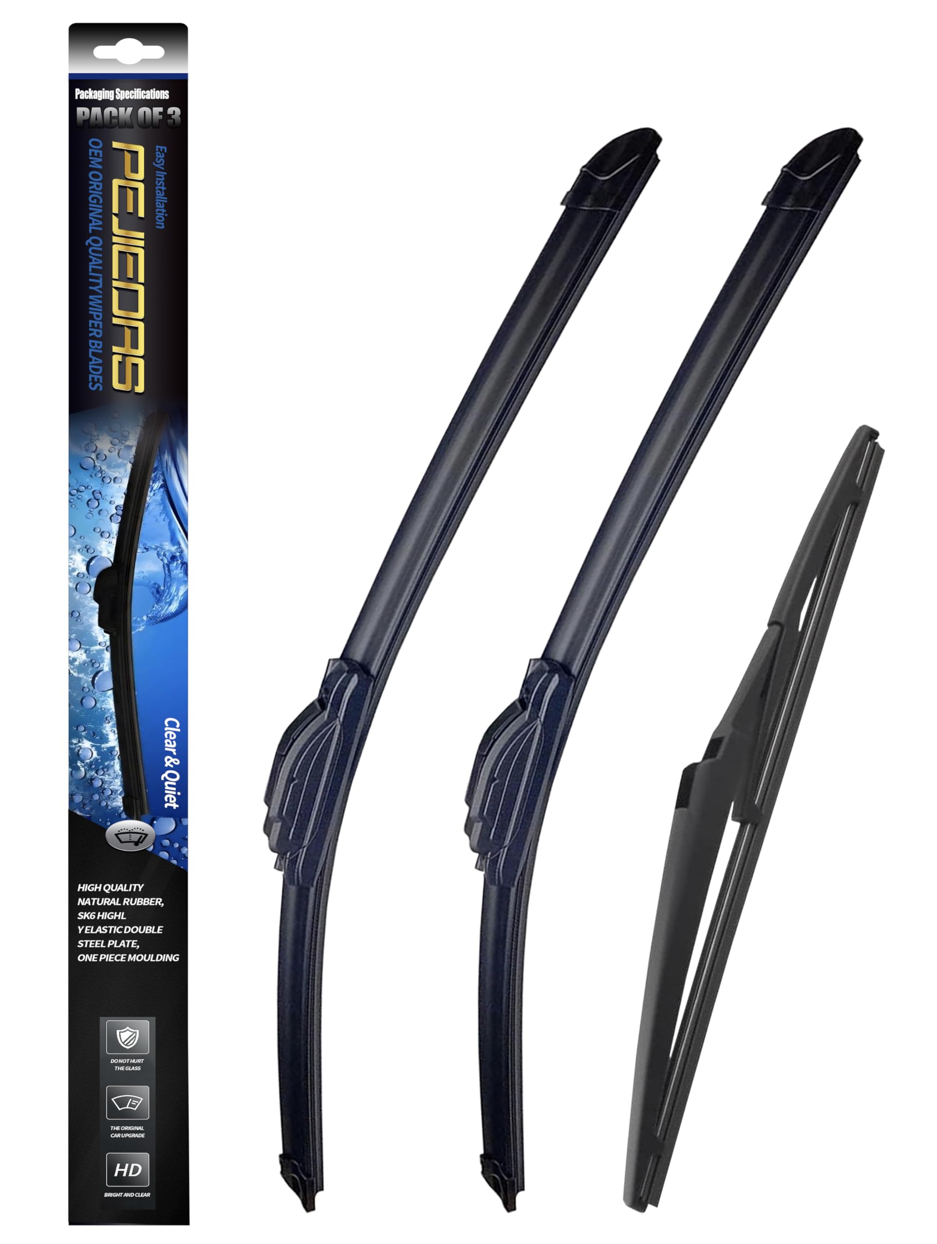 Photo 1 of **********MISSING THE SMALL ONE***********
PEJIEDAS 3 x OEM Wiper Blades, Replacement Wiper Blades for Jeep Grand Cherokee 2014-2020, (22“ & 21” Front Wipers + 11” Rear Wiper Blades)