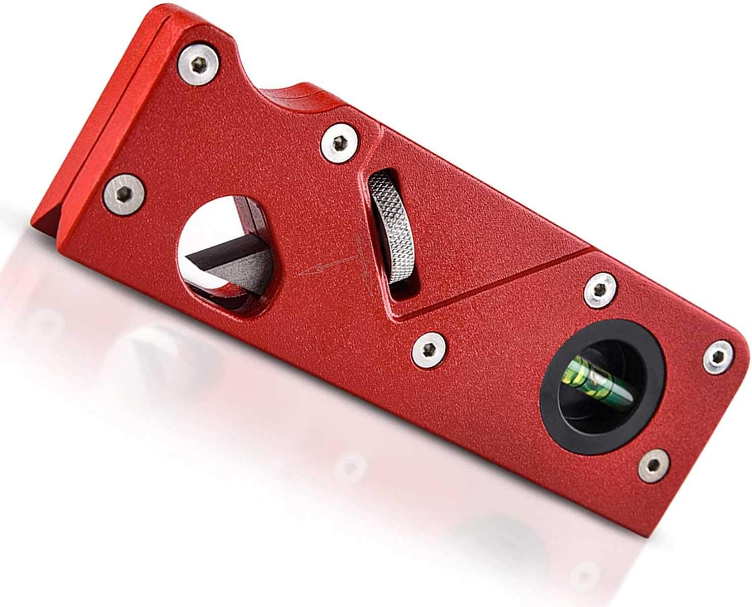 45 Degree Bevel Chamfer Plane Adjustable Metal Blade Block Plane With Horizontal Vertical Bubbles Leveling Mini Hand Plane Tool For Woodcraft Corners Edge Trimming Woodworking Chamfering Planer Tools Home Improvement
