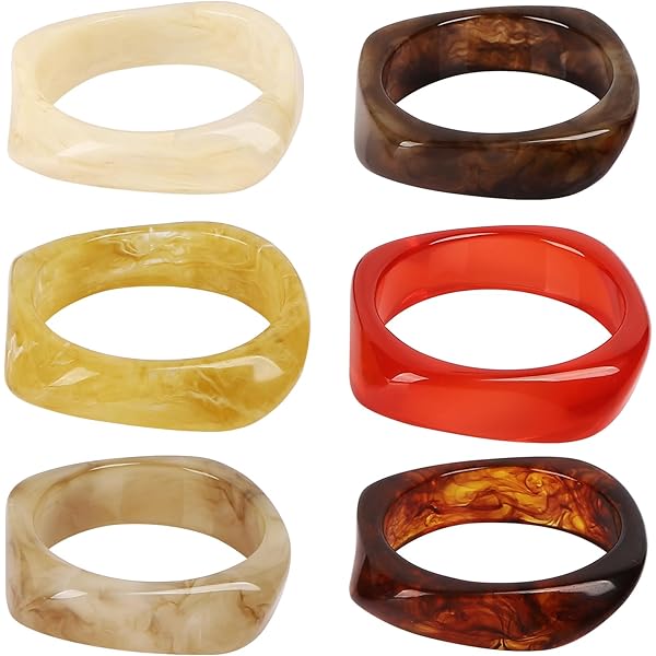 Amazon.com: Rrdaily Chunky Wide Acrylic Bangle Bracelet for Women