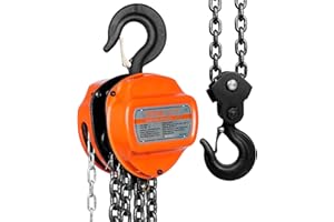 VEVOR Manual Chain Hoist, 2 Ton 4400 lbs Capacity 10 FT Come Along, G80 Galvanized Carbon Steel with Double-Pawl Brake, Auto 