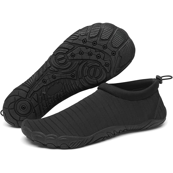 YALOX Water Shoes For Women & Men - Quick-Dry Aqua Socks, Non-Slip Barefoot Shoes, Black/Green, EU 40/41 - View #8