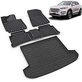 VOUKIY All Weather Car Floor Mats & Cargo Liner Set Fit for Hyundai Tucson 2016-2021 Floor Liners Trunk Liner Tucson Cargo Mat Accessories Black