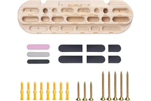 WodGod Climbing Hangboard Rock Climbing Training, Rock Climbing Fingerboard, Wooden Climbing Board Trainer for Strengthen Fingers and Grip, Suitable for Indoor Climbing Training and Pull-ups