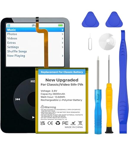 Amazon.com: VINTRONS Replacement Battery for Apple iPod Classic
