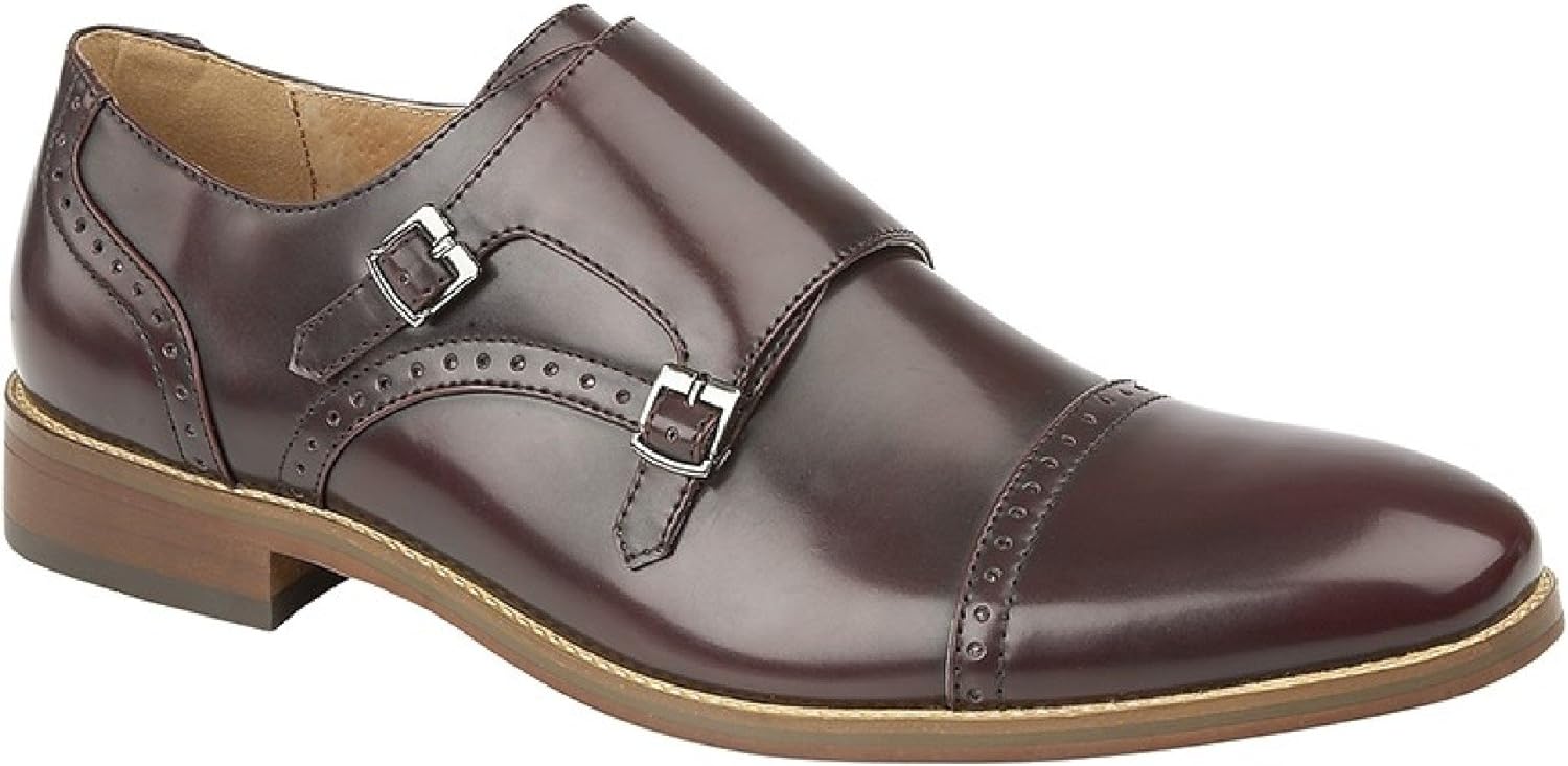 Goor Mens Twin Buckle Monk Shoes Oxfords