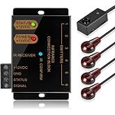 TNP IR Repeater Kit, Dual-Frequency Remote Extender with 4 IR Emitters | Control Cable Boxes and Home Theater Components Behind Cabinet Doors with a 38/56 Khz Receiver and Four 10 Ft Emitter Leads