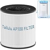 Tailulu Official AP100 Air Purifier Replacement Filter, 3-in-1 Air Purifier Filter, True H13 Filter, 1Pack