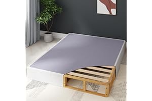 ZINUS Edgar 8 Inch Bamboo Box Spring, Mattress Foundation, Sturdy Bamboo Structure, Low Profile, Easy Assembly, Full