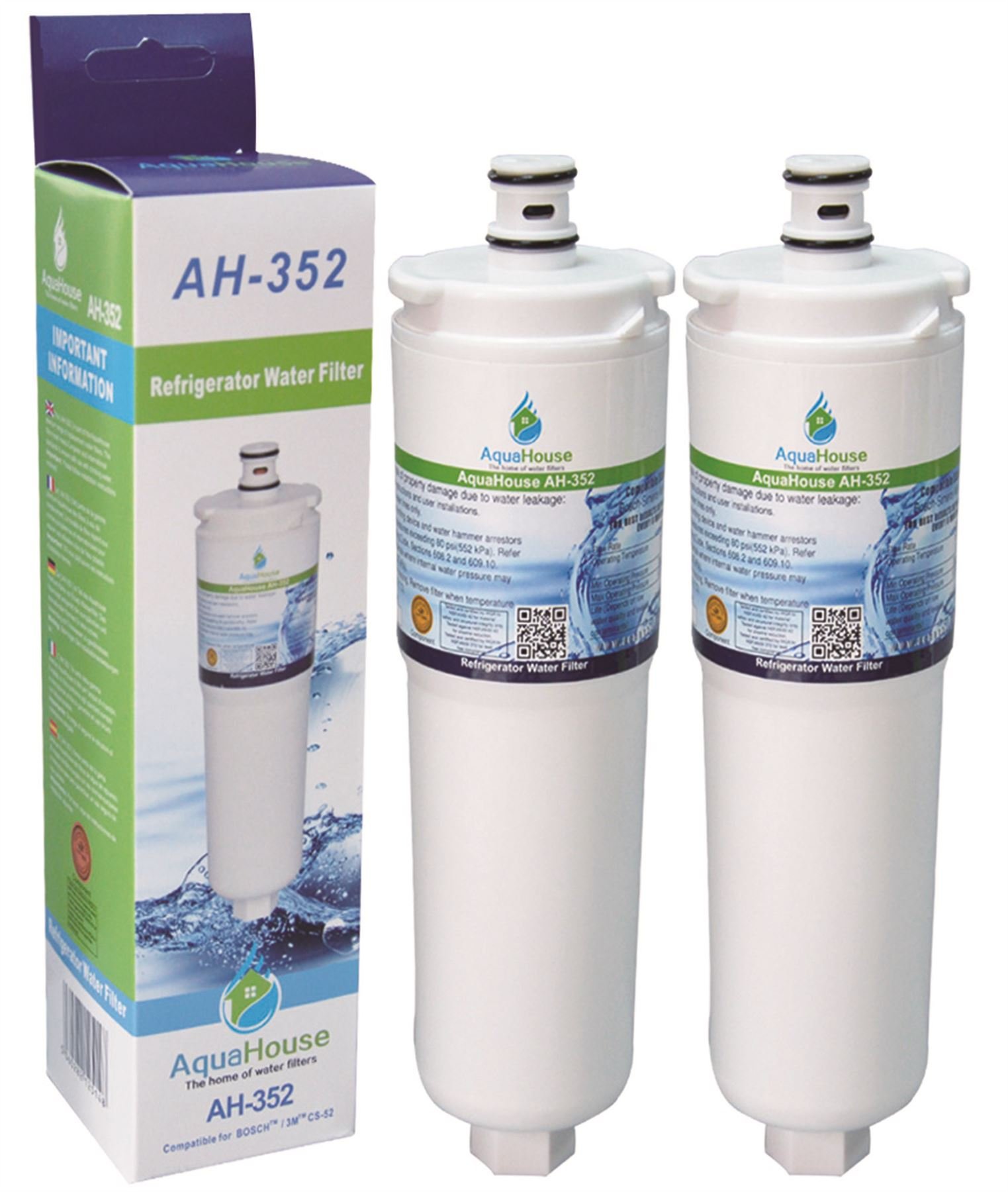 2X AH-352A Compatible for Abode Water Filter AT2002 Safelock, fits Abode Aquifier Filter taps