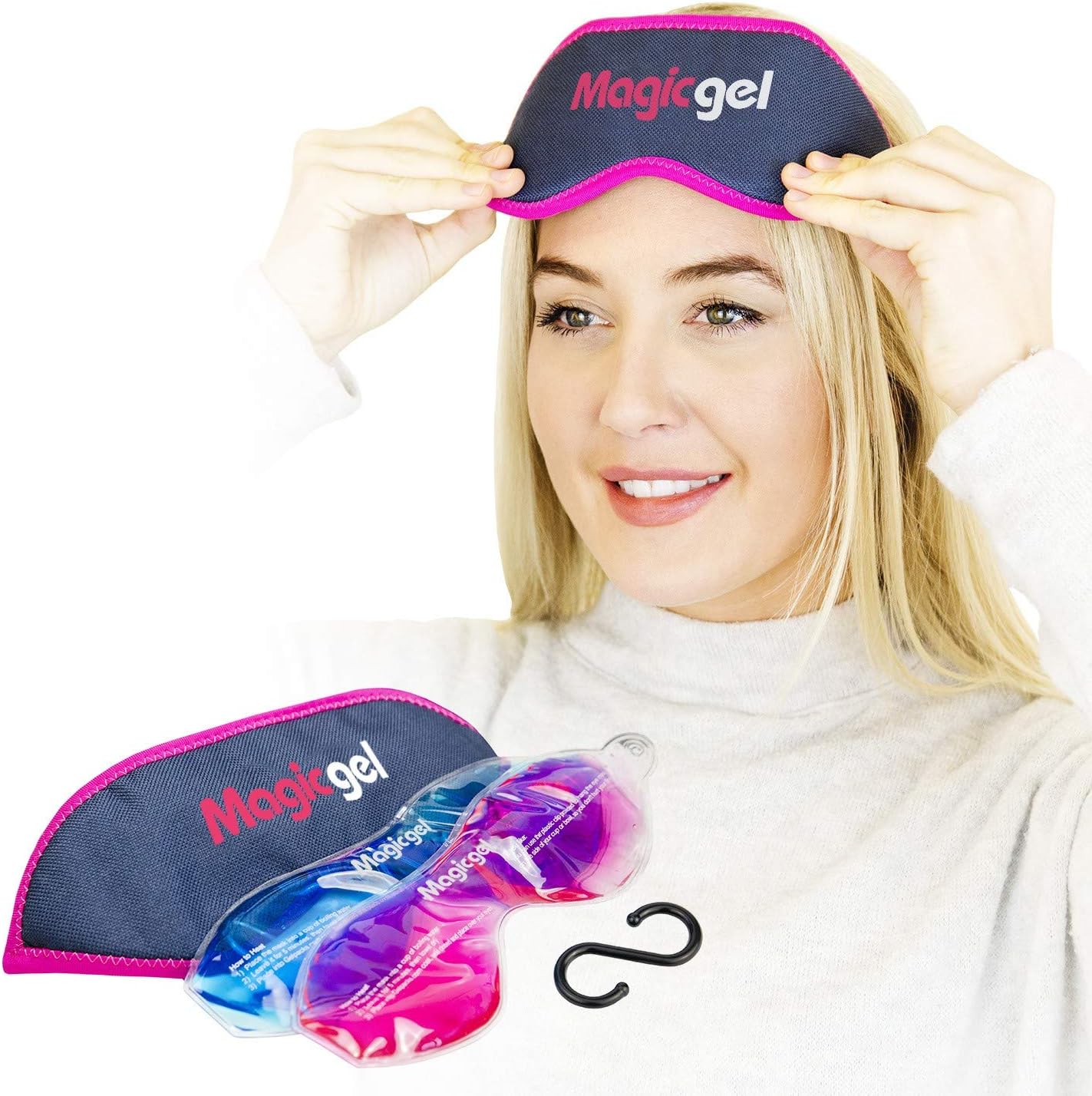 Magic Gel Eye Mask Heated, Cooling Eye Mask Rapid Relief + Cooling Face Compress - Image 3