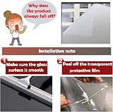 Zindoo Window Film Privacy Frosted Self Adhesive 59.5x400cm UV 95% High Privacy view 2