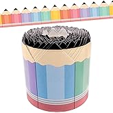 Teacher Created Resources Cool for School Pencils Die-Cut Rolled Border Trim (TCR9263)