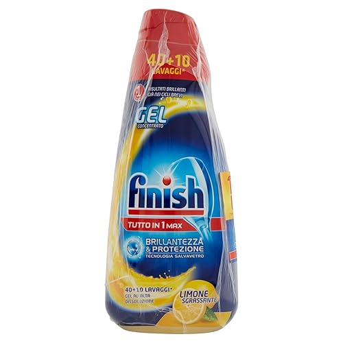 Finish Dishwasher Fast Dissolving Gel, All in 1 Max Lemon, 700 ml (Pack