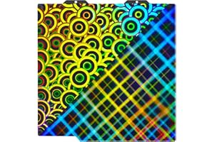 Sahvaim 184x184mm Upgraded H1H Build Plate for Bambu Lab A1 Mini 3D Printer, Smooth Kaleidoscope+Smooth Skynet Spring Steel Plate Flexible Plate for Bambu A1 Mini 3D Printers.