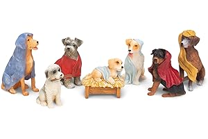 ROMAN Canine Creche Dog Nativity Scene Decoration, 7 Piece Set