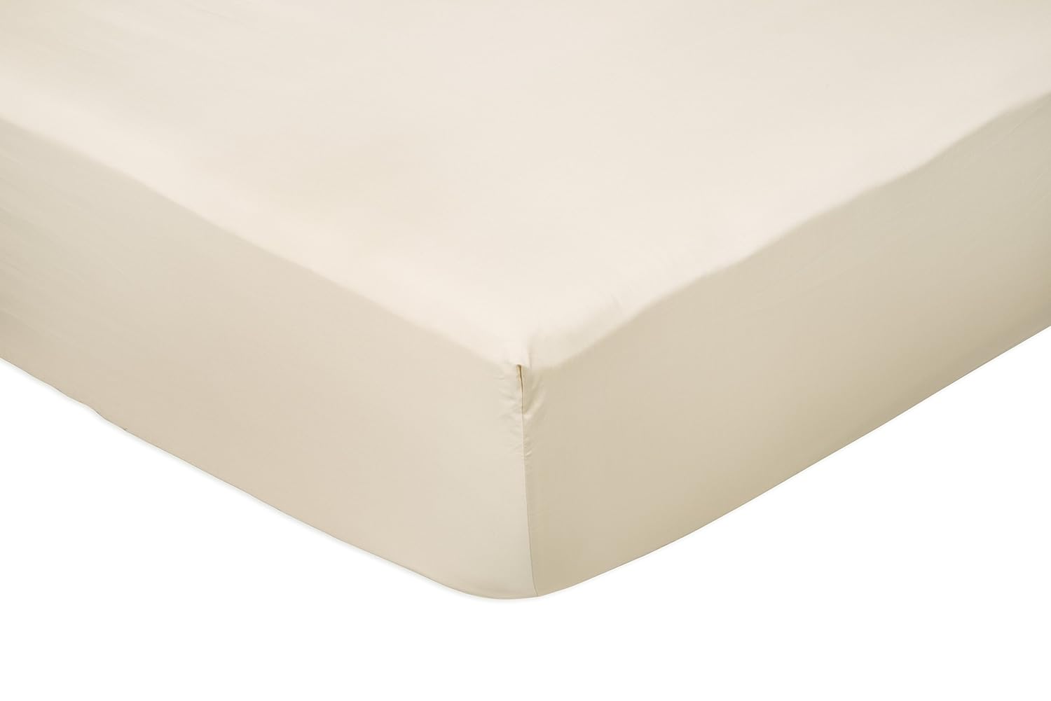 Spannbetttücher Beige 90 x 190 x 30 cm Baumwoll Satin Fadenzahl 400