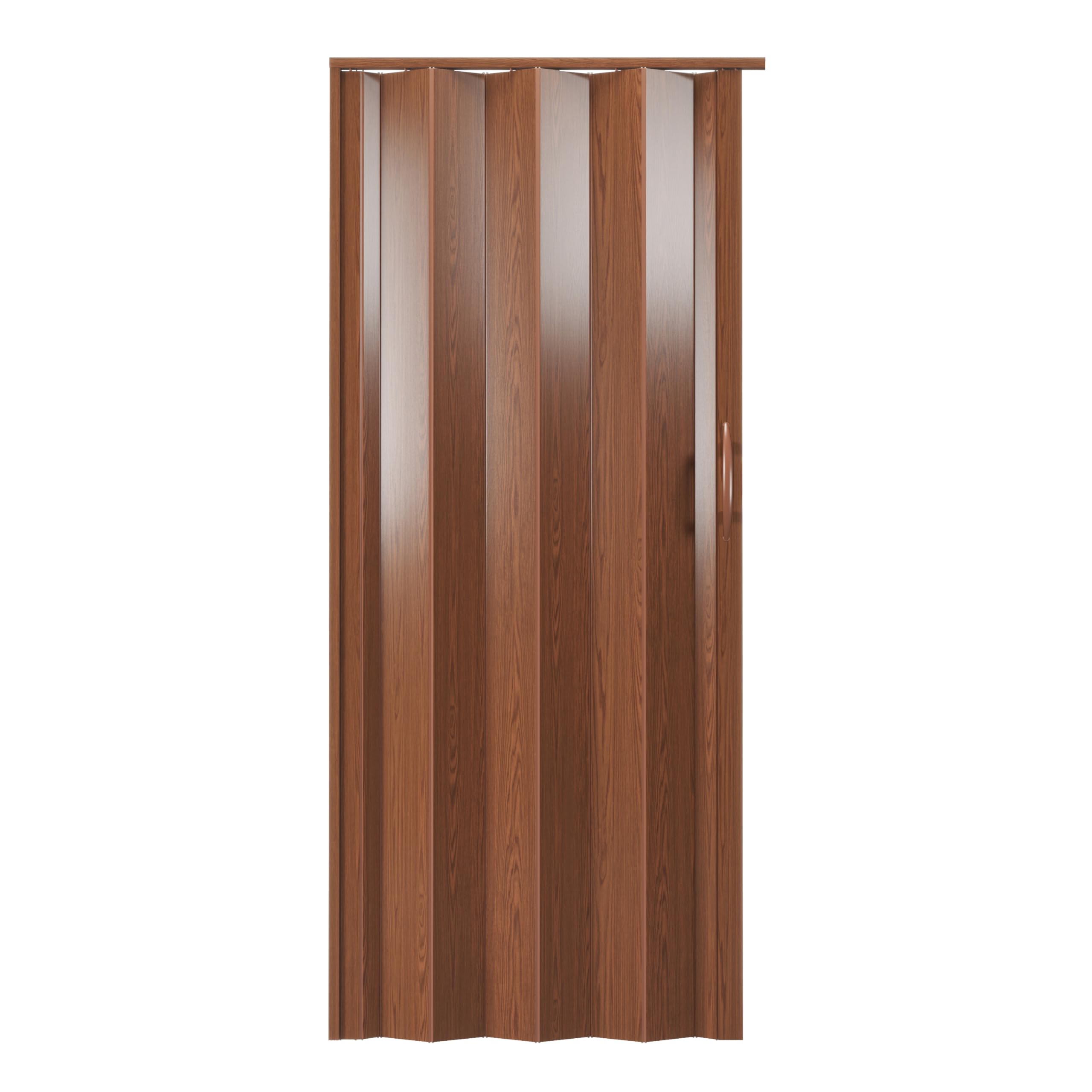 Photo 1 of *****FACTORY SEALED****
48" W Premium Foldable Accordion Doors, Double Walled Heavy Duty Folding Doors for Interior, Privacy Room Divider, Walnut