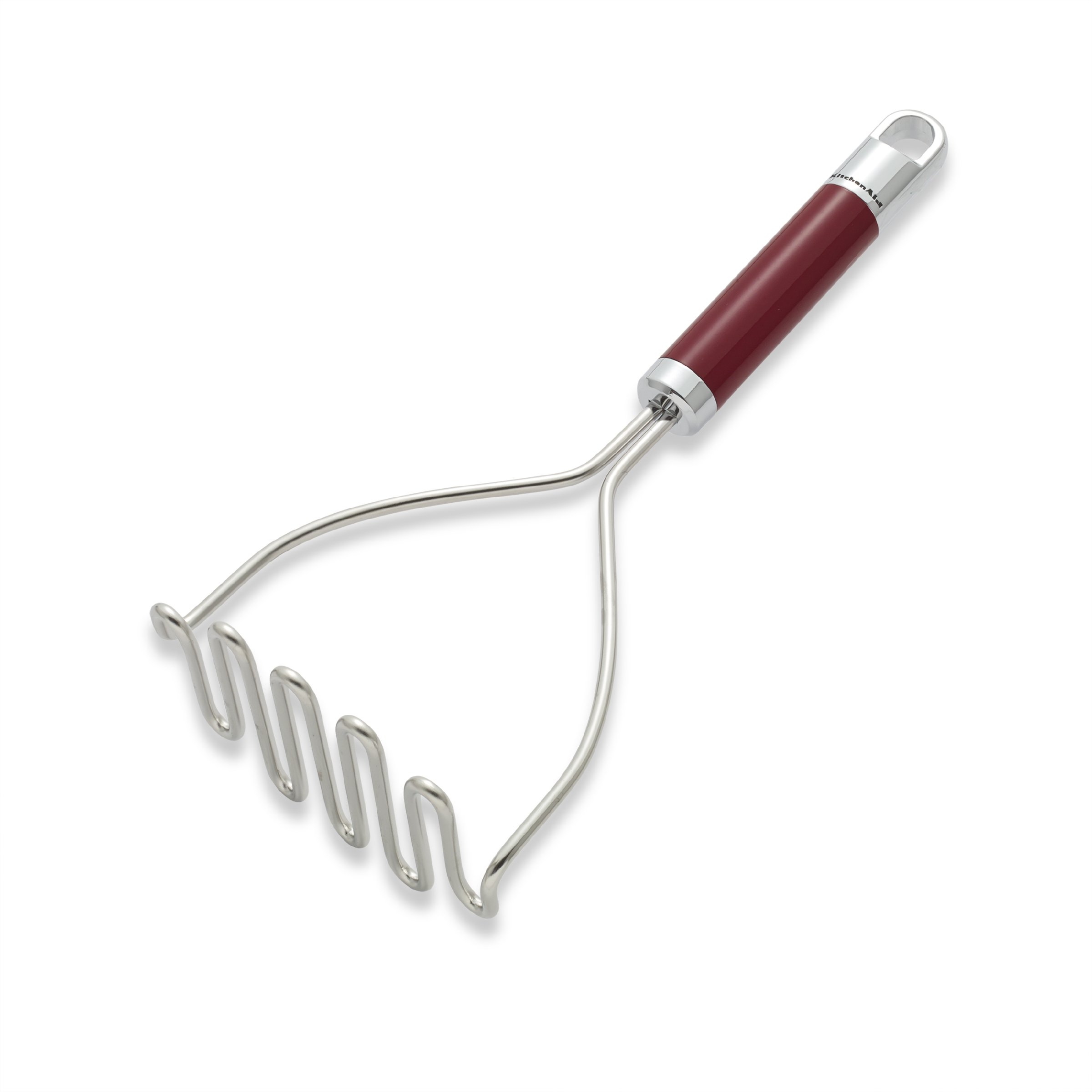 KitchenAid Euro Stainless Steel Potato/Root Vegetable Masher, Empire Red