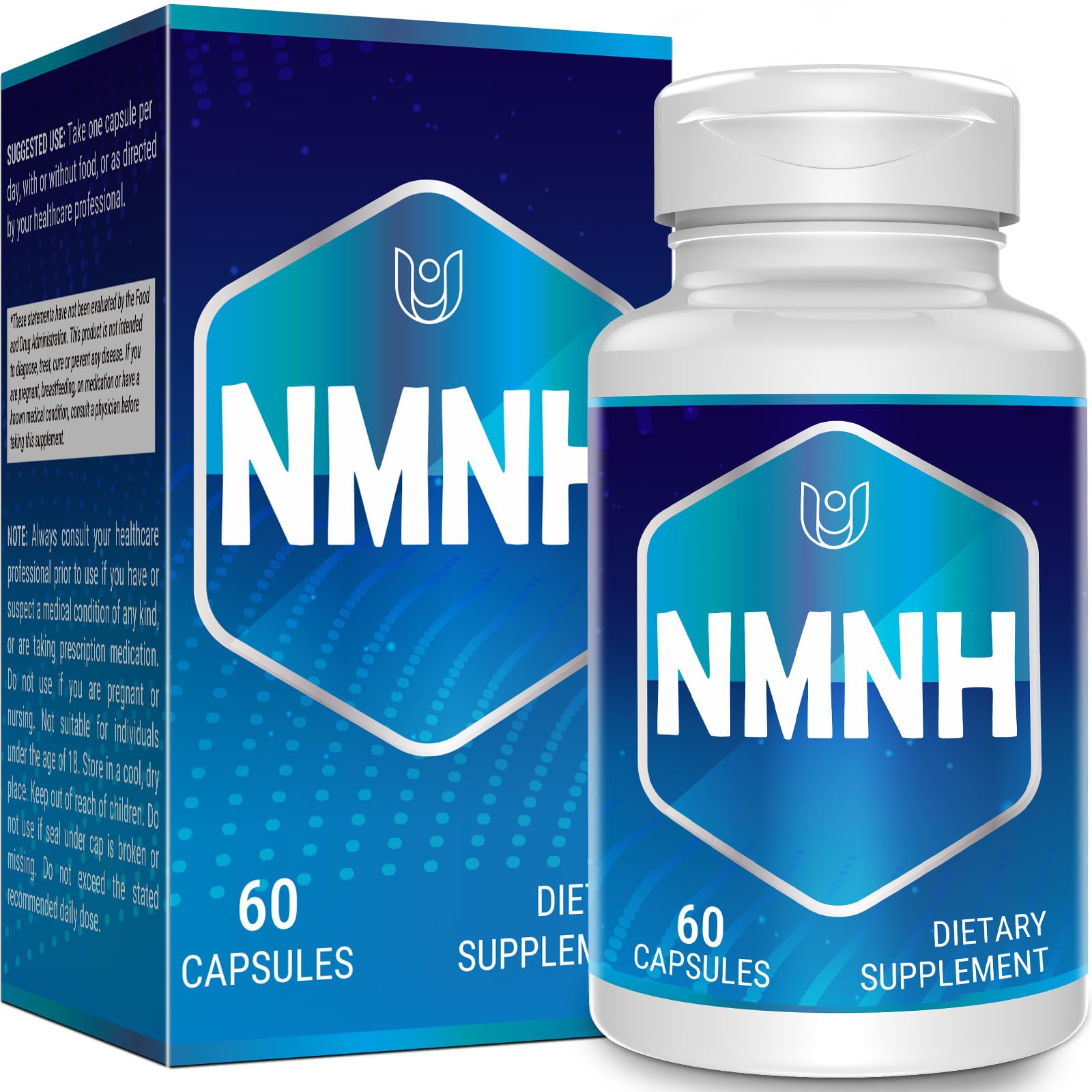 NMNH (Dihydronicotinamide Mononucleotide), NAD Supplement to Boost NAD+ Levels as We Age (May Be More Effective Than Nicotinamide Riboside), NMNH Supplement for Anti-Aging, 60 Capsules (60 Servings) Image