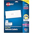 Avery Easy Peel Printable Address Labels with Sure Feed, 1" x 2-5/8" Customizable Stickers, White, 750 Blank Mailing Labels, Great for Mailing, Shipping, and More (18260)