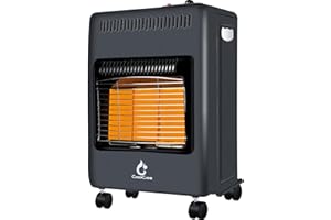 GOOCOZ Propane Patio Heater, 18000BTU Portable Outdoor Heater, LP Gas Radiant Propane Heaters for Indoor, Garage, Camping, Shop