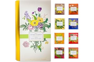 ELEPHANT PARK Premium Organic Tea Bag 80 Pack Sampler Designer Tin Book Gift Set 10 Per Flavor Assorted Variety Exotic Fruit Herbal Black And Green Teas Individually Wrapped (8 Flavors)