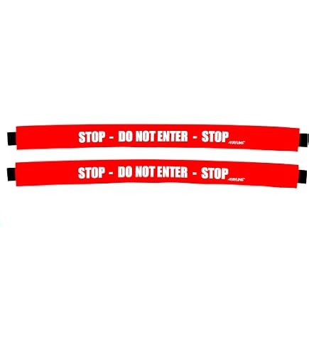 2 Pieces Door Guard Safety Banner 50 X 12 Inch Combination Double Sided Enter Sign Bedroom Stop Sign Strip Wandering Prevention Aid Dementia People
