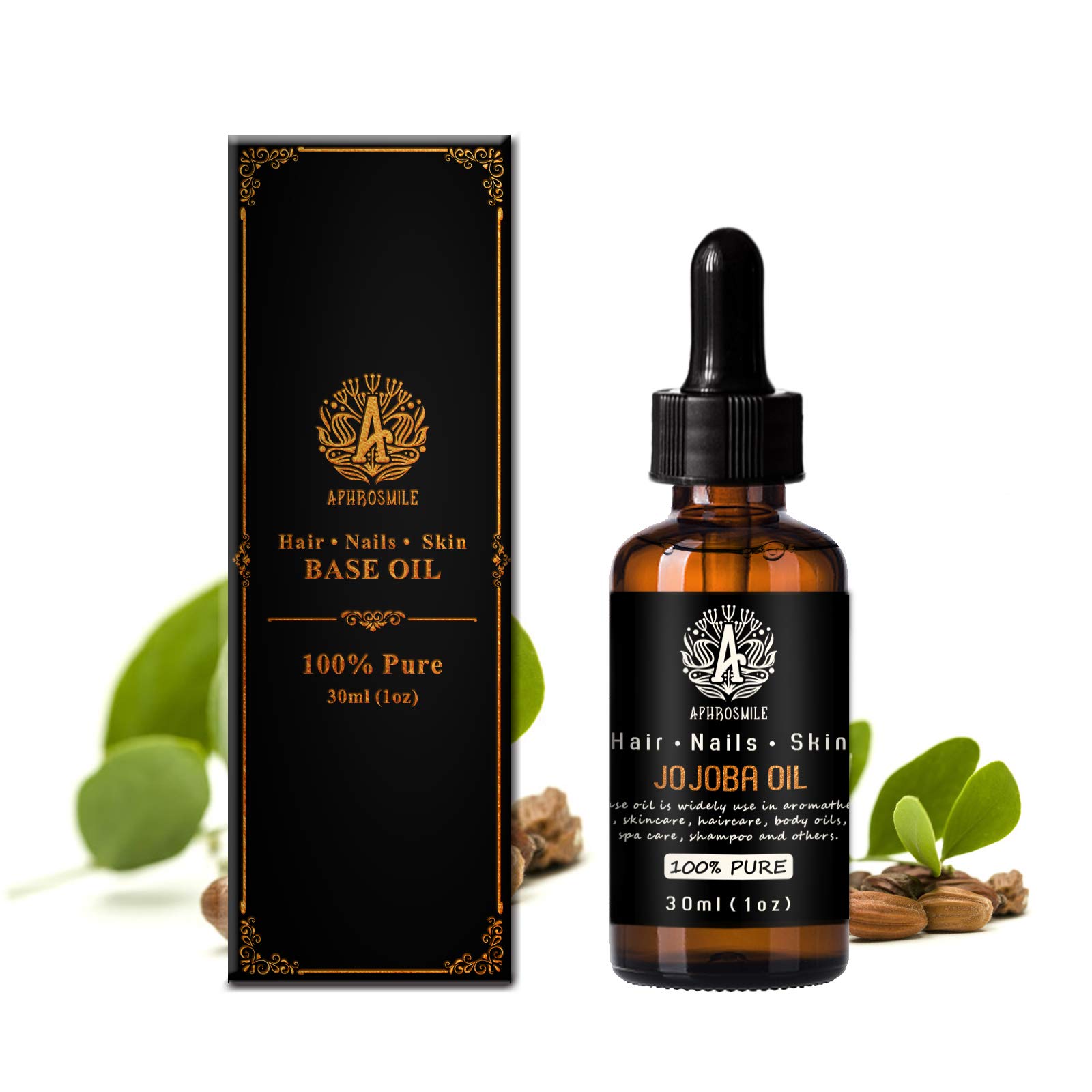 100% Pure Jojoba Oil for Massage, 30ml Carrier Oil - Jojoba Oil for Skin Care, 1oz Base Oil - Jojoba Oil for Hair Care