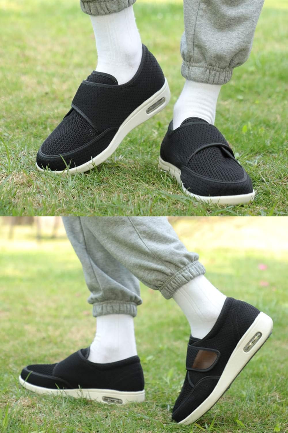 DENACARE Men's Diabetic Shoe with Wide Width Lightweight Velcro Closure: Shoes