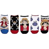 One Piece Lowcut Socks (5 Pair) - Luffy - Fits Ladies Shoe Size 4-10