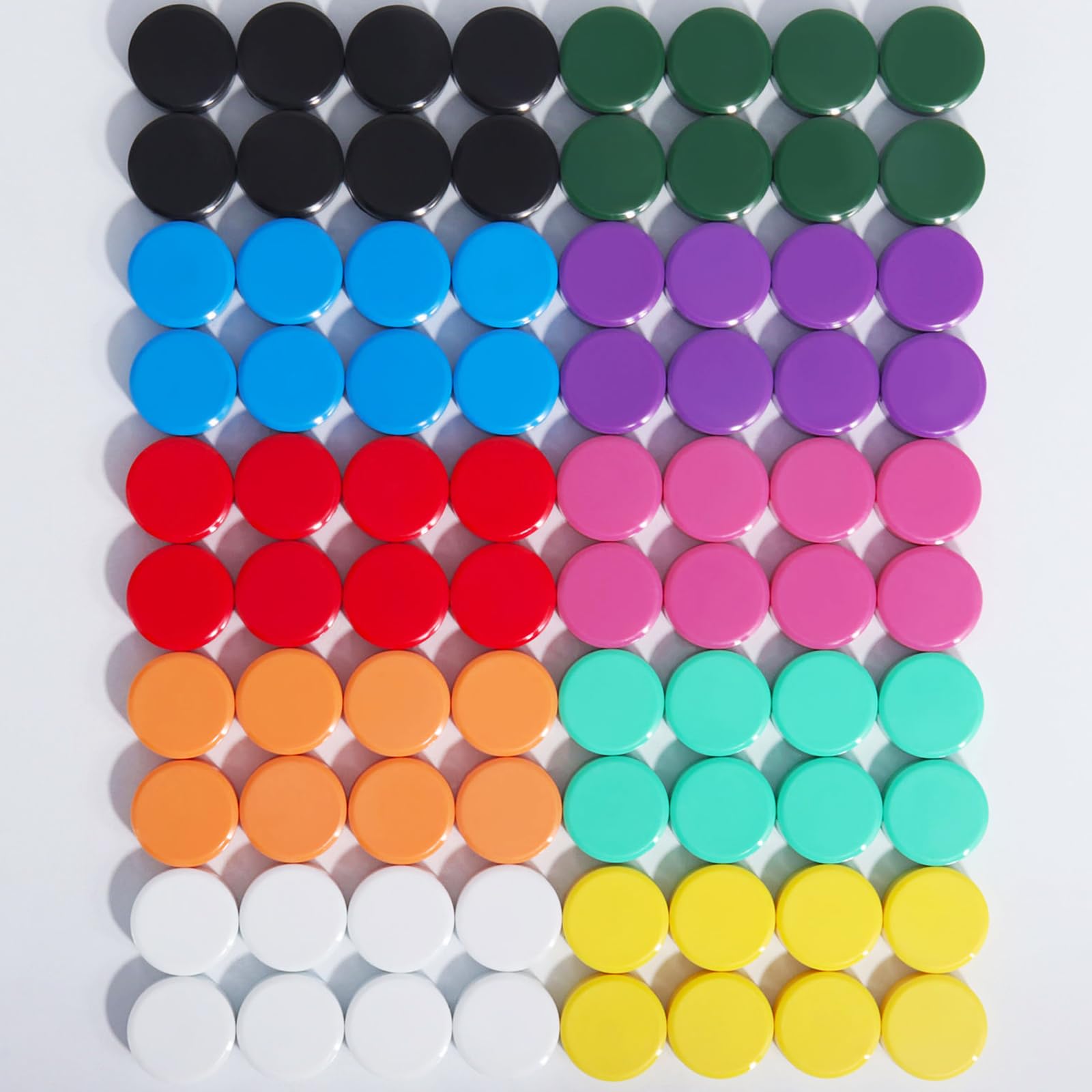 ZDZBLX Fridge Magnets, 80 Pack Strong Small Magnets for Whiteboard, Heavy Duty Mini Magnetic Dots, Cute Round Multicolour Magnets for Adults, Crafts, Notice Boards, Office, Refrigerator (10 Colours)