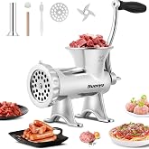 Huanyu Manual Meat Grinder Sausage Stuffer (NO.22) | Stainless Steel Sausage Filler Commercial Meat Grinding Machine Household Pork Meat Mincer