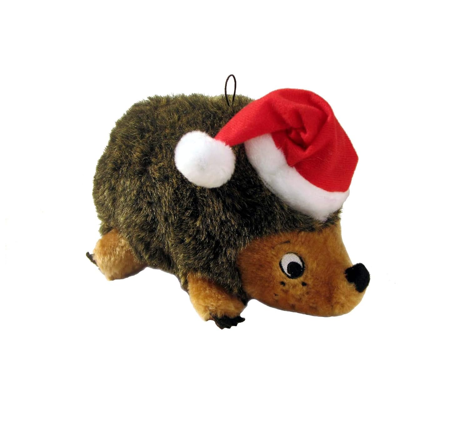 Outward Hound Holiday Hedgehog with Santa Hat Plush Dog Toy, Large