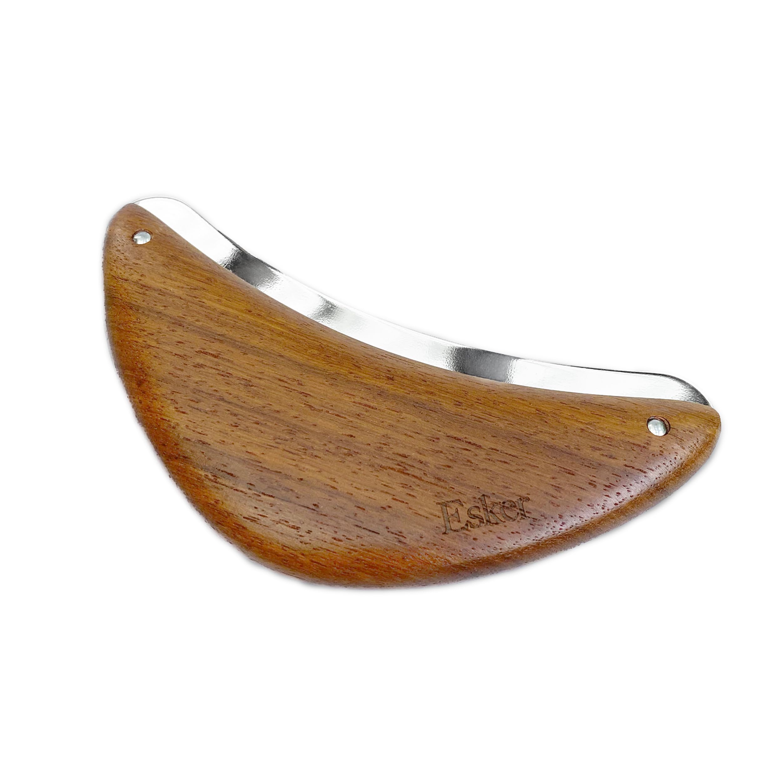 Photo 1 of Esker Body Plane Lymphatic Drainage Massager – Premium Teak Wood & Sterling Silver Exfoliator for Smooth, Clean Skin – Removes Dead Skin, Oils & Impurities
