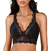 Avidlove Lace Bralettes for Women Wireless Unpadded Bras Racerback Cami Tops Basic Sexy Strappy Everyday Lingerie