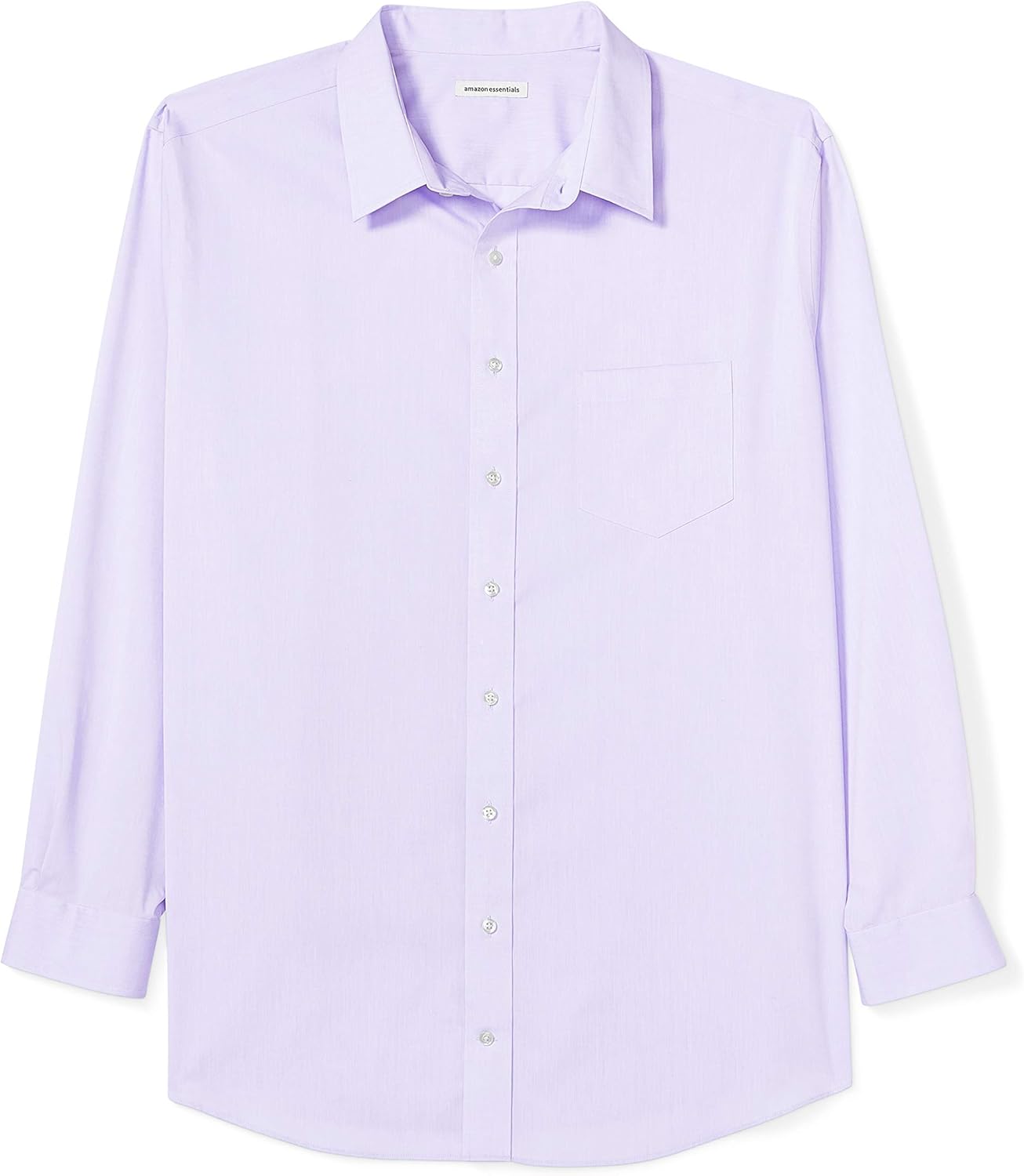  Essentials Men's Big & Tall Wrinkle-Resistant Long-Sleeve Solid Dress Shirt fit by DXL: Clothing